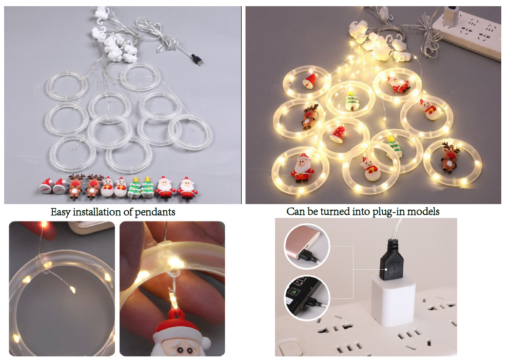 Disposición LED tira de luz decorativa de Navidad