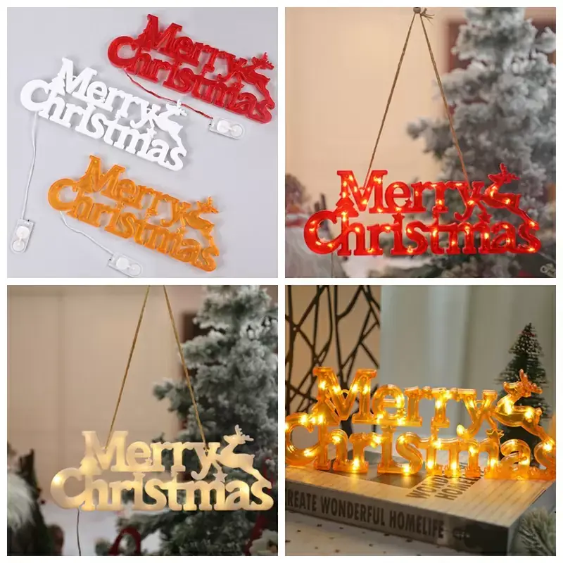 Luz LED de letras decorativas navideñas