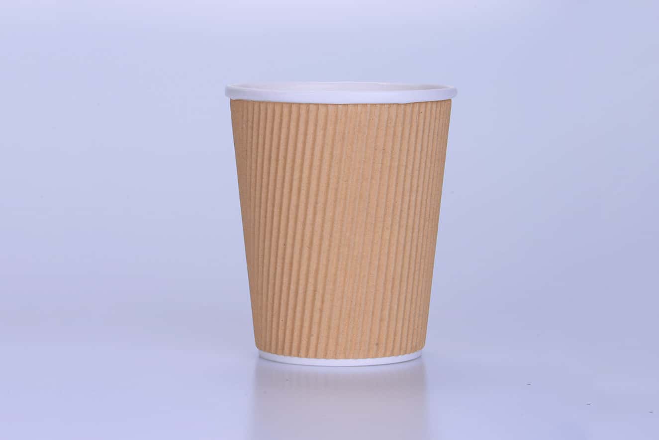 Kraft ripple wall coffee cup wholesale