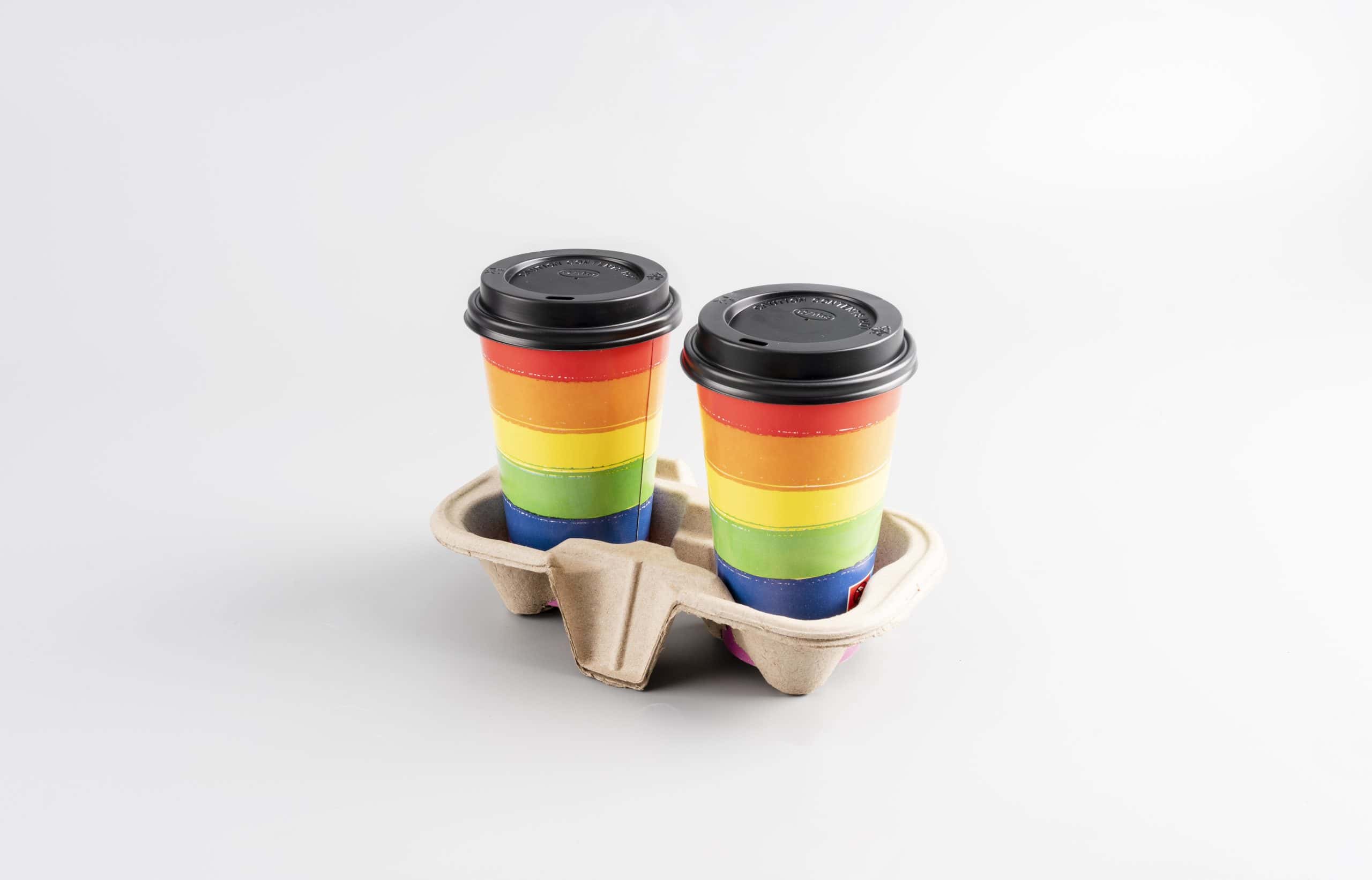 Compostable Disposable Cup Holder Tray