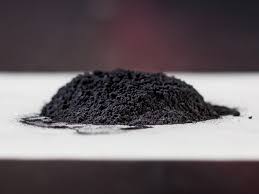 Powdered carbon black manufacture