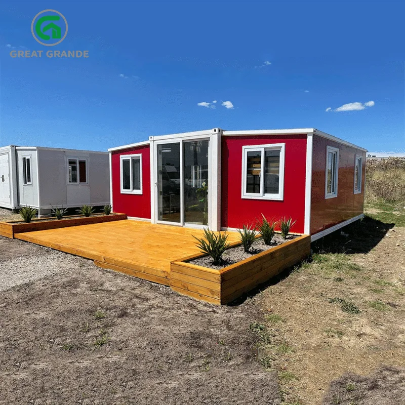 Collapsible Container Homes red