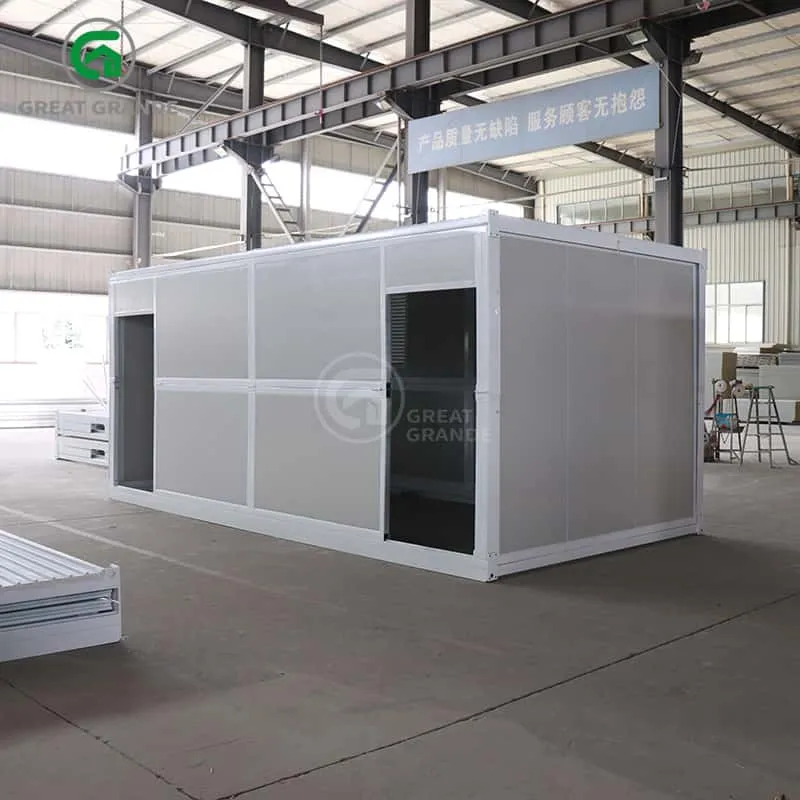 Side Wall Double Door Folding Container House Cabaret High Gloss Enamel Manufacturer