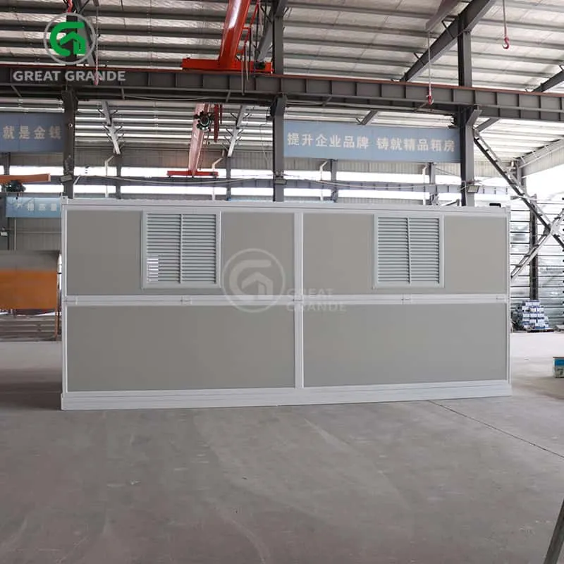 Side Wall Double Door Folding Container House Fireproof Rock Wool Manufacturer