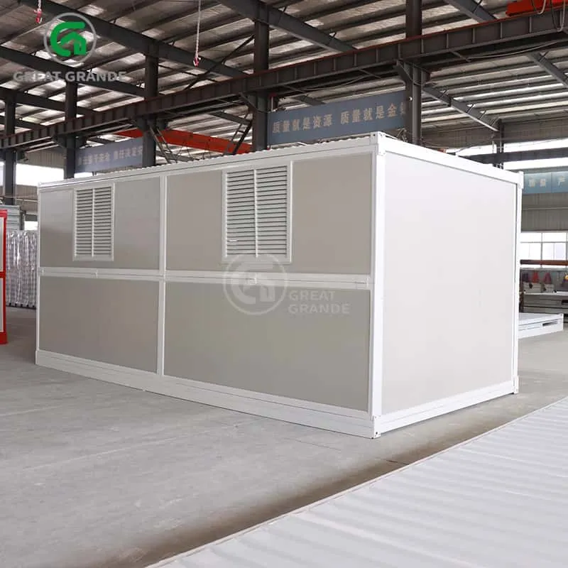 Side Wall Double Door Folding Container House Galvanized Steel Frame Manufacturer