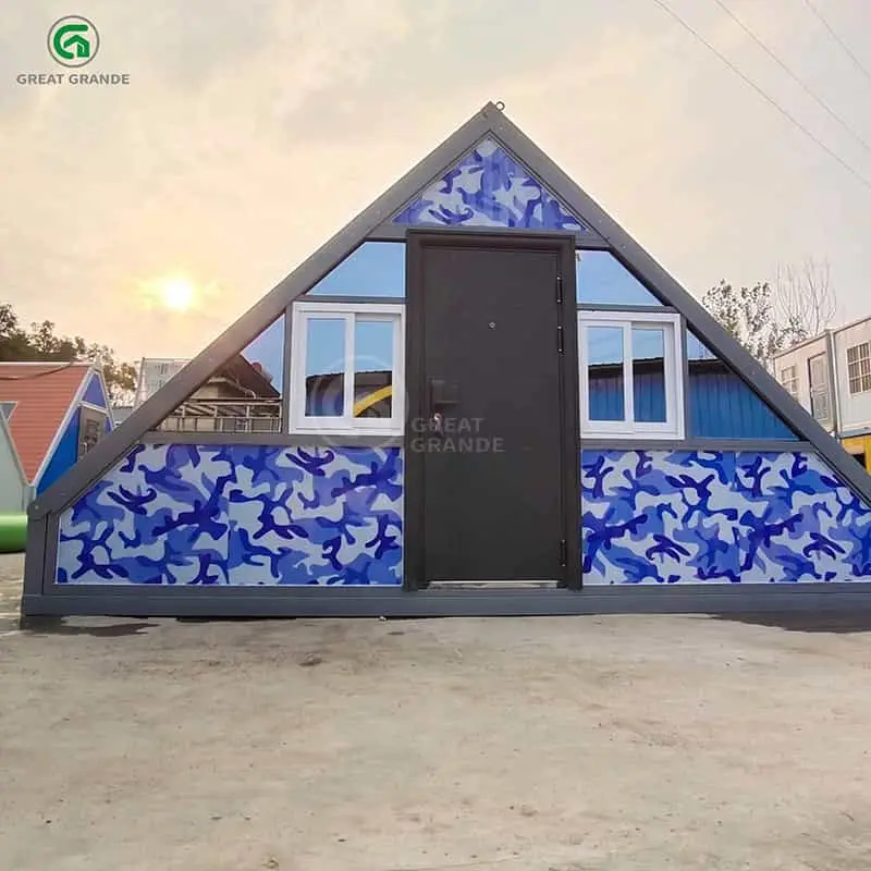 Triangle Container House Customizable Finishes Manufacturer