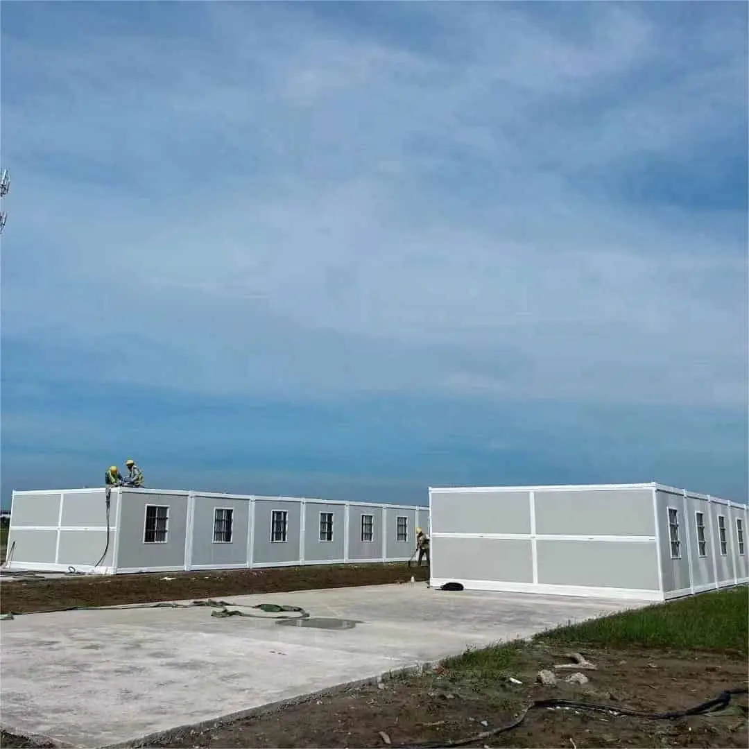 canteiro de obras de aplicação de casa de contêiner dobrável