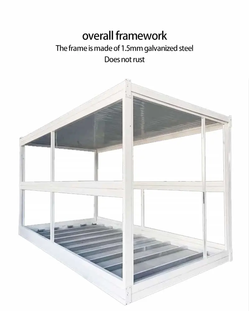 folding container house frame