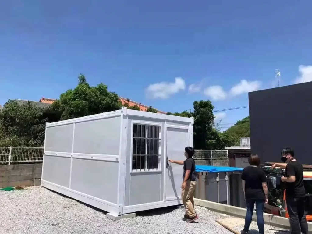 Collapsible Container House construction site