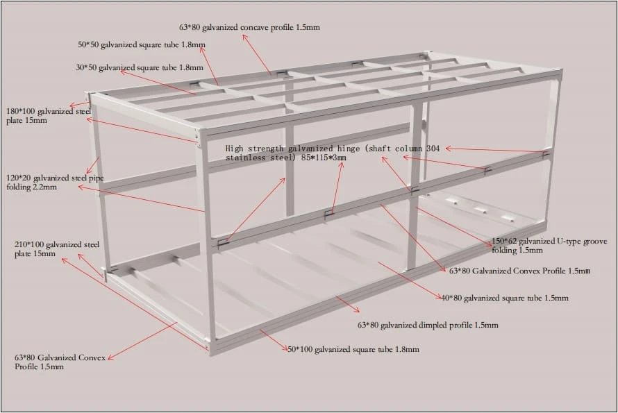 Foldable Office Container frame