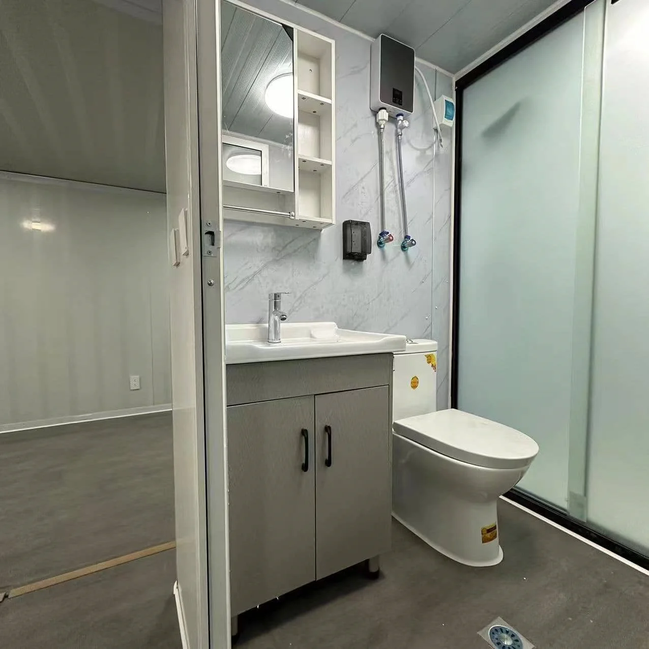 Banheiro dobrável para casa pré-fabricada