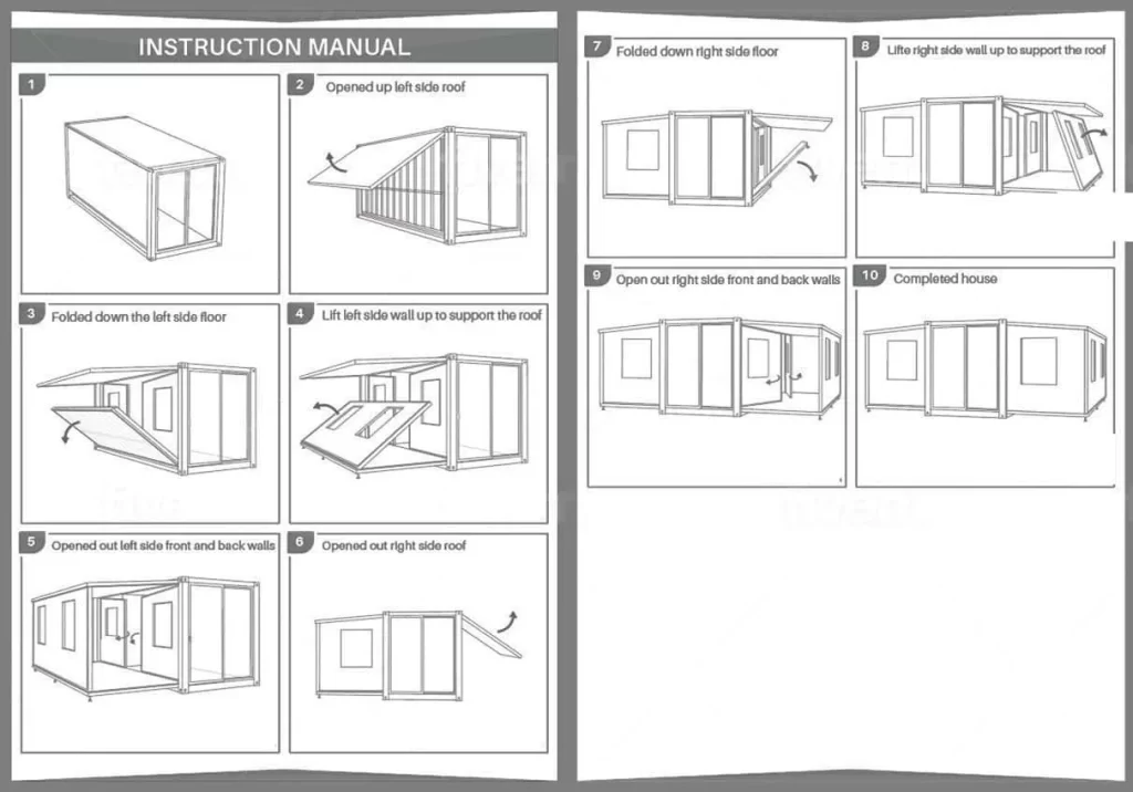 Vente chaude de conteneurs pliables à faible coût pour la maison