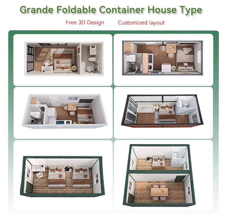 Disposición de casas prefabricadas de contenedores