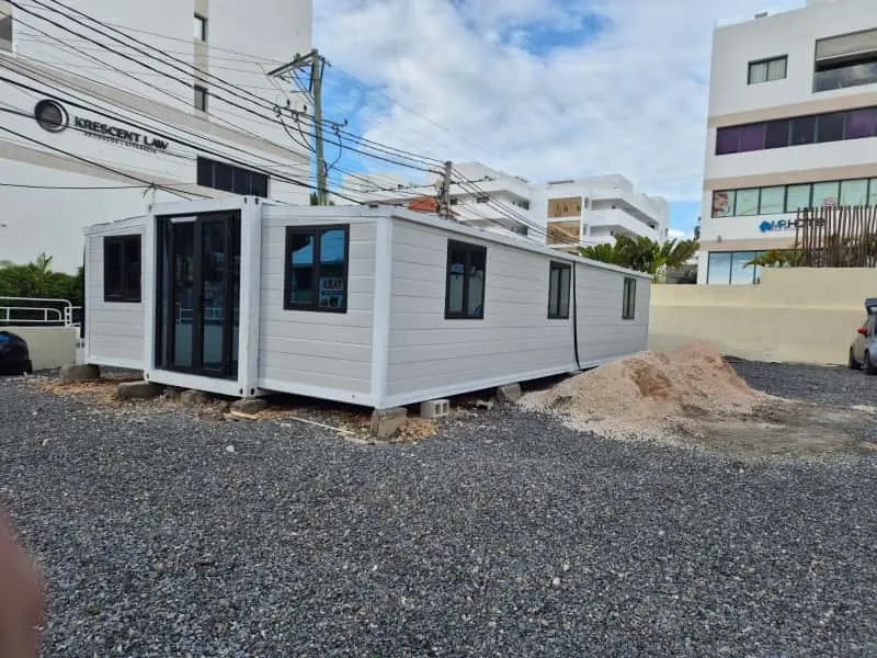 Chinese fold out house application dominican