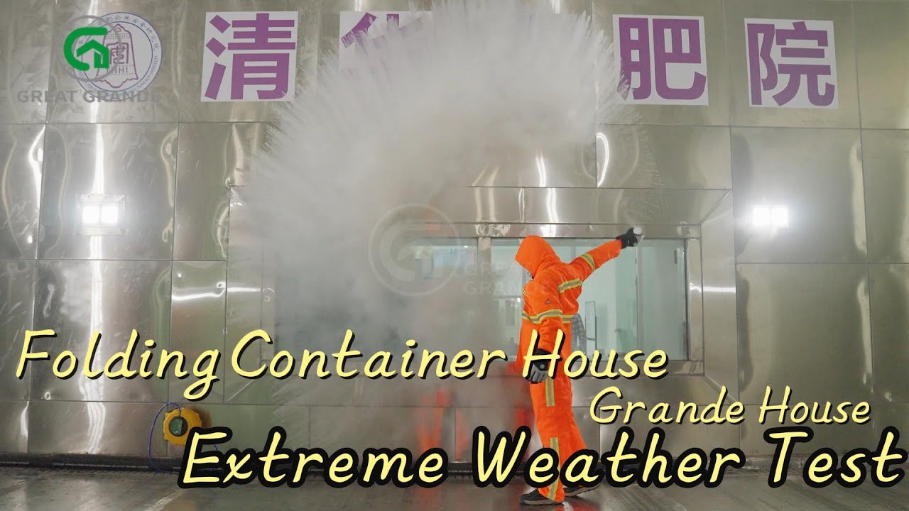 Video Thumbnail: Grande House Folding Container House Extreme Weather Test