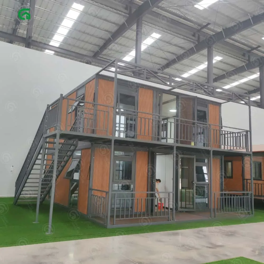 modular folding home wood cladding resort villa