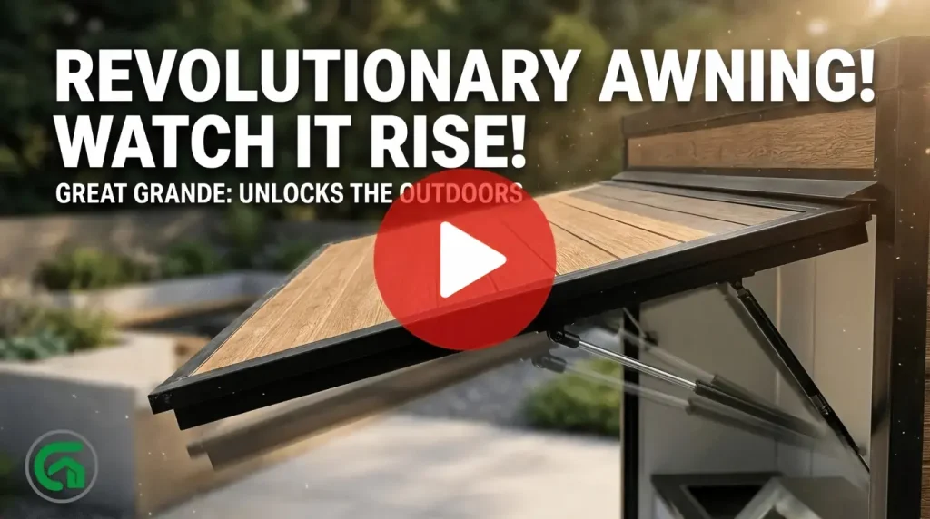 hydraulic canopy portable outdoor kitchen demo