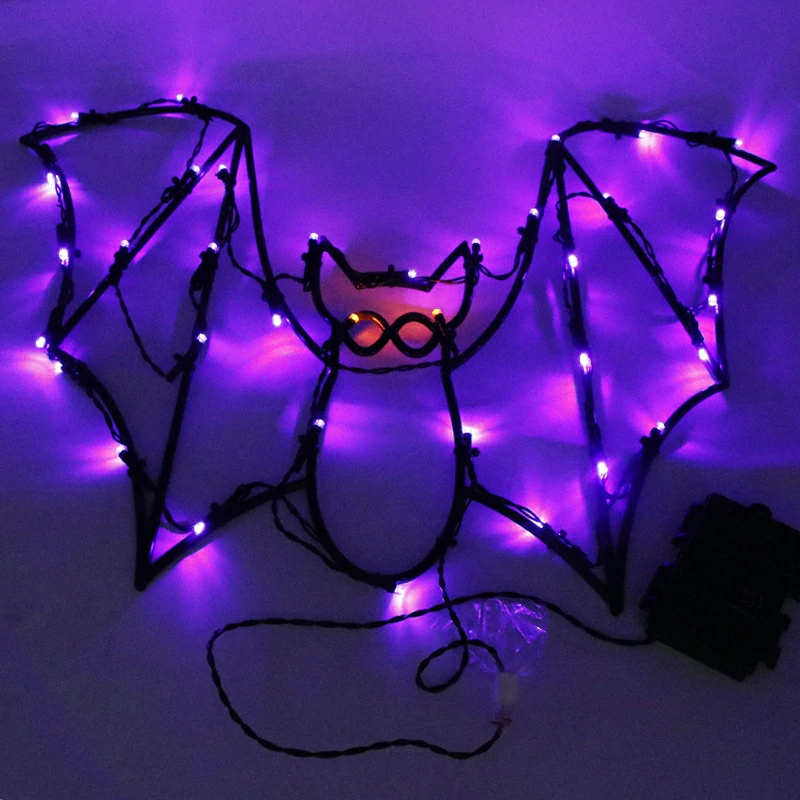 Luz de halloween em formato de morcego/rede