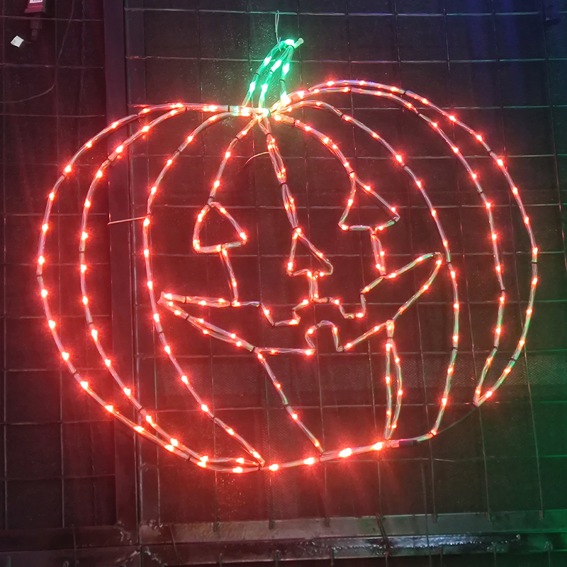 Luz LED 2D con motivo de Halloween, luz decorativa para Halloween con línea de luz de cuero