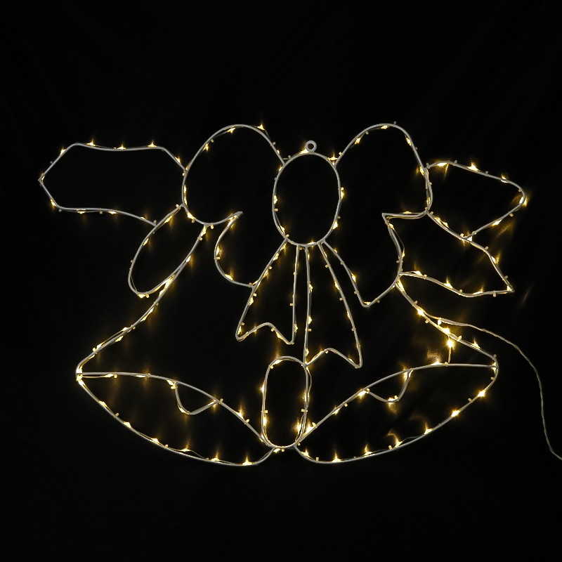 Luz con motivo 2D de luz LED de decoración de campana de Navidad de uso exterior con forma personalizada