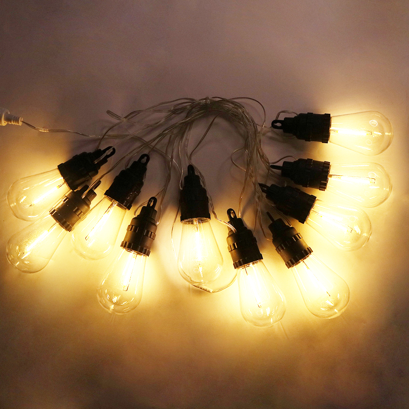 Guirnalda de luces LED S14, bombilla de forma convencional, luz decorativa para guirnalda al aire libre, luz de fiesta en el Patio