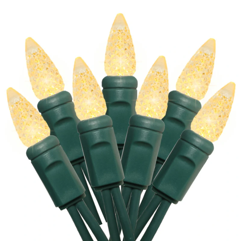 Luzes de corda LED C6 de uma peça para decoração de Natal