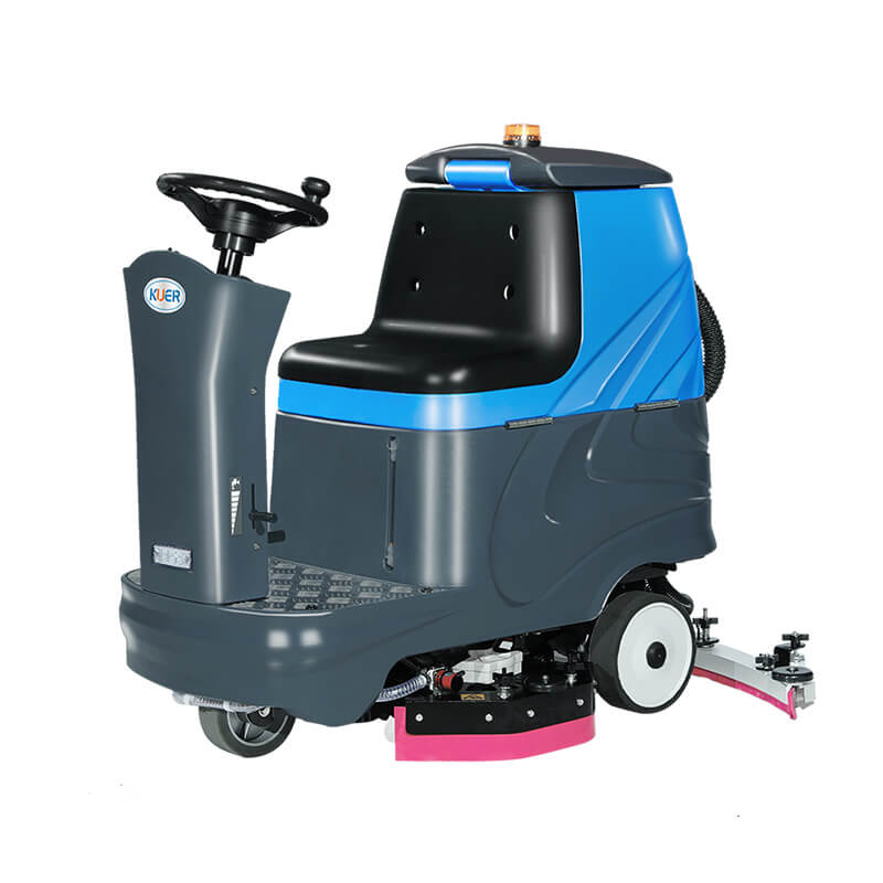 KUER 13″ Dual Brush Ride-on Floor Scrubber Machine with Battery | KR-XJ70S 46,290 ft²/hr