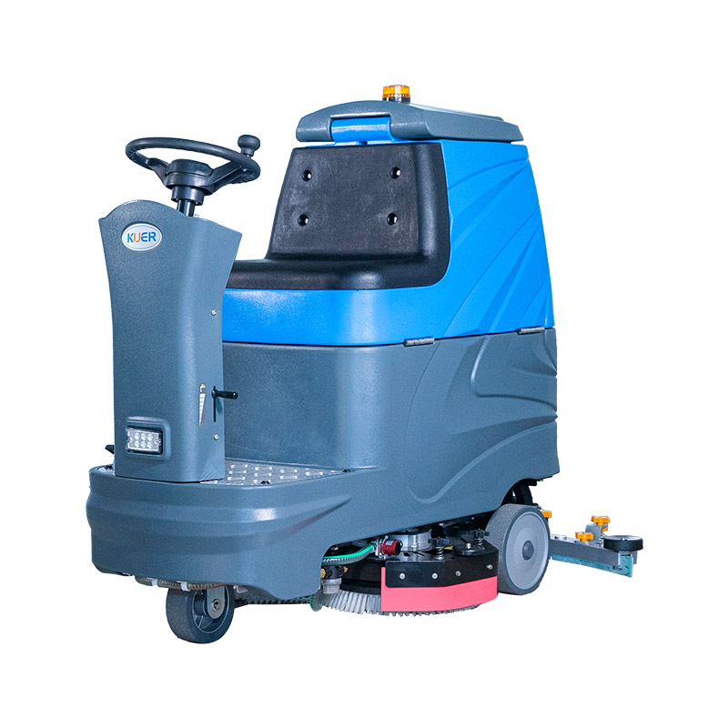 KUER 14" Dual Disk Brush Ride-on Floor Scrubber Machine with Battery | KR-XJ100SD 49,520 ft²/hr