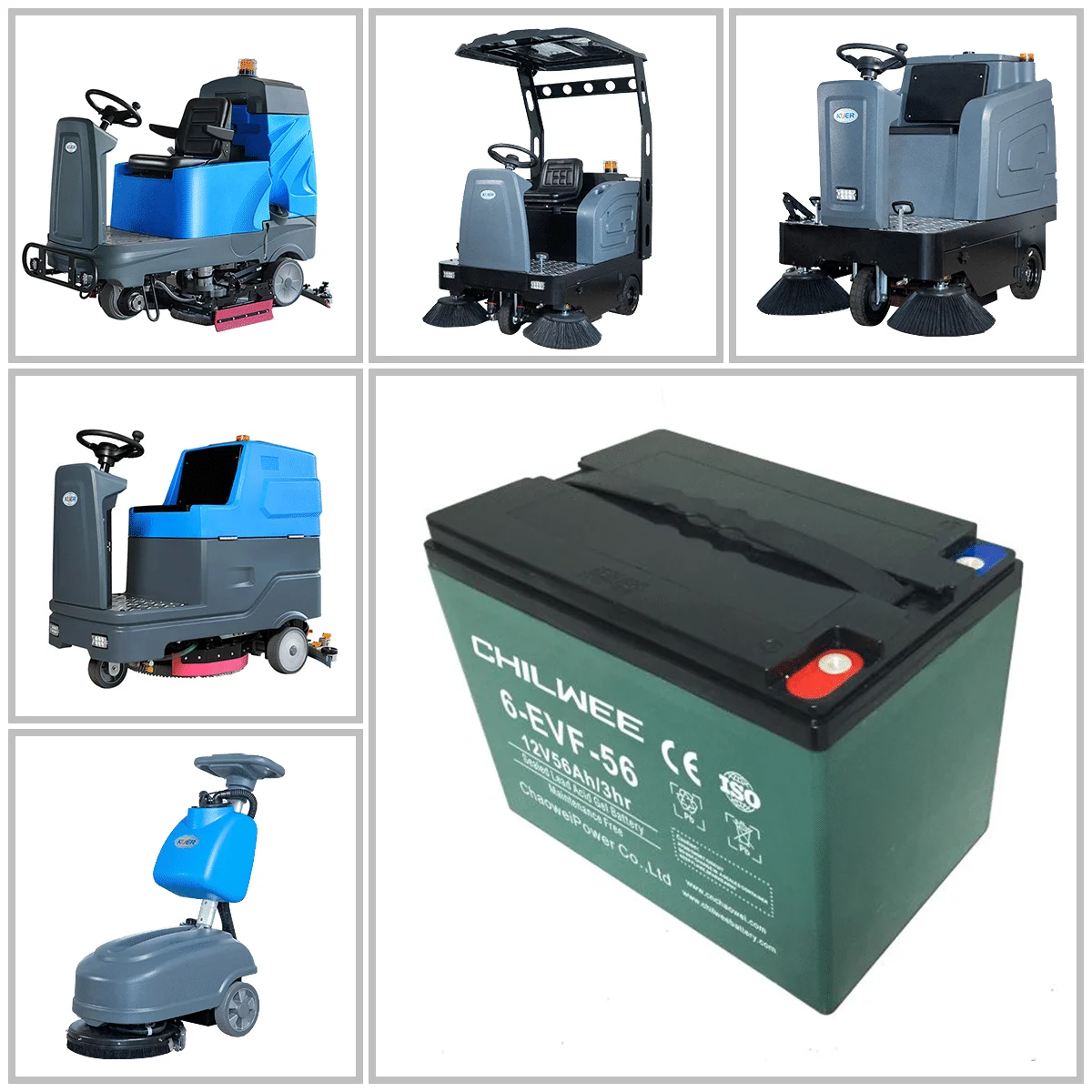 Hefei KUER floor cleaning machines export priority to use maintenance-free lead-acid batteries