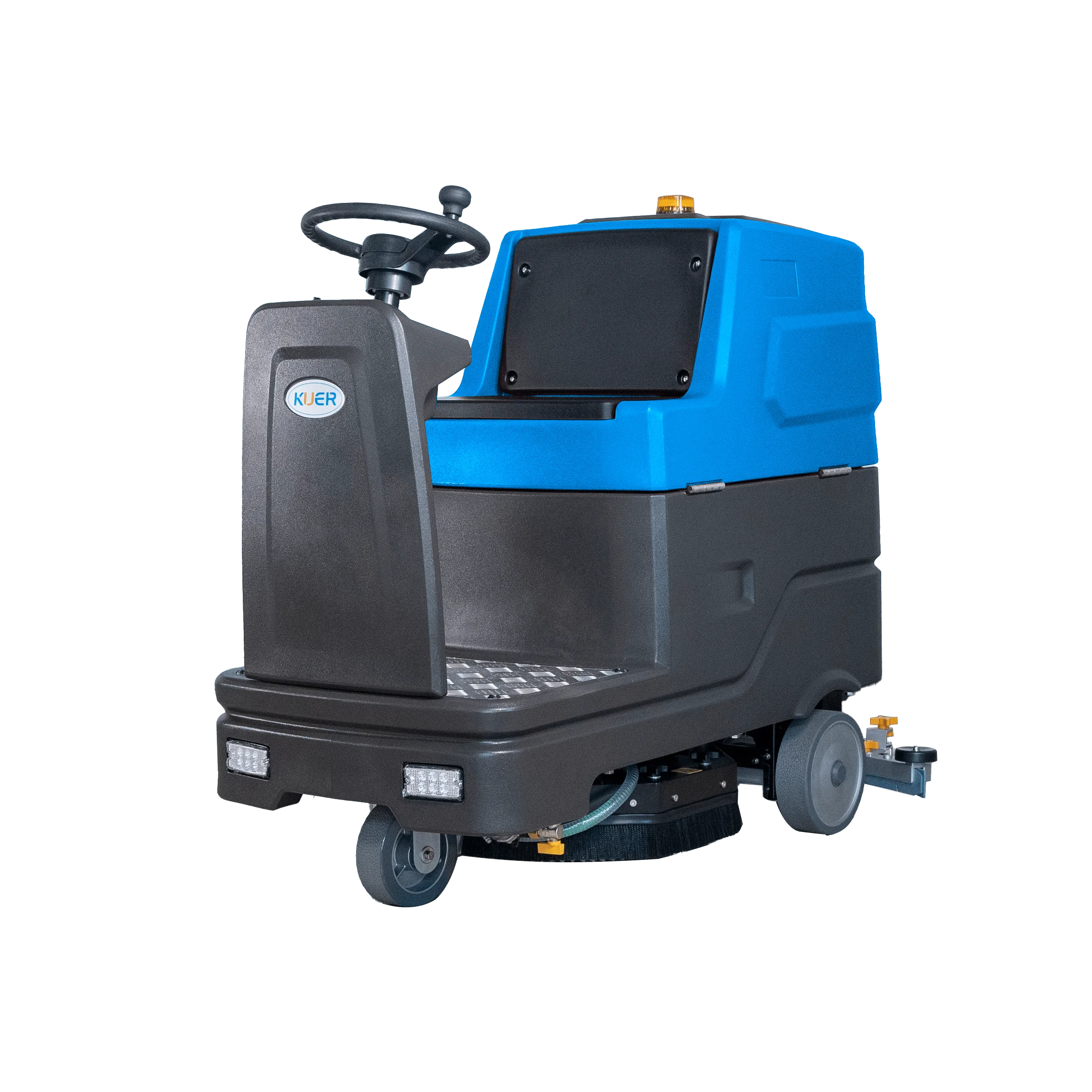 KUER 13" Dual Disk Brush Ride-on Floor Scrubber Machine with Battery | KR-H90 46,290 ft²/hr