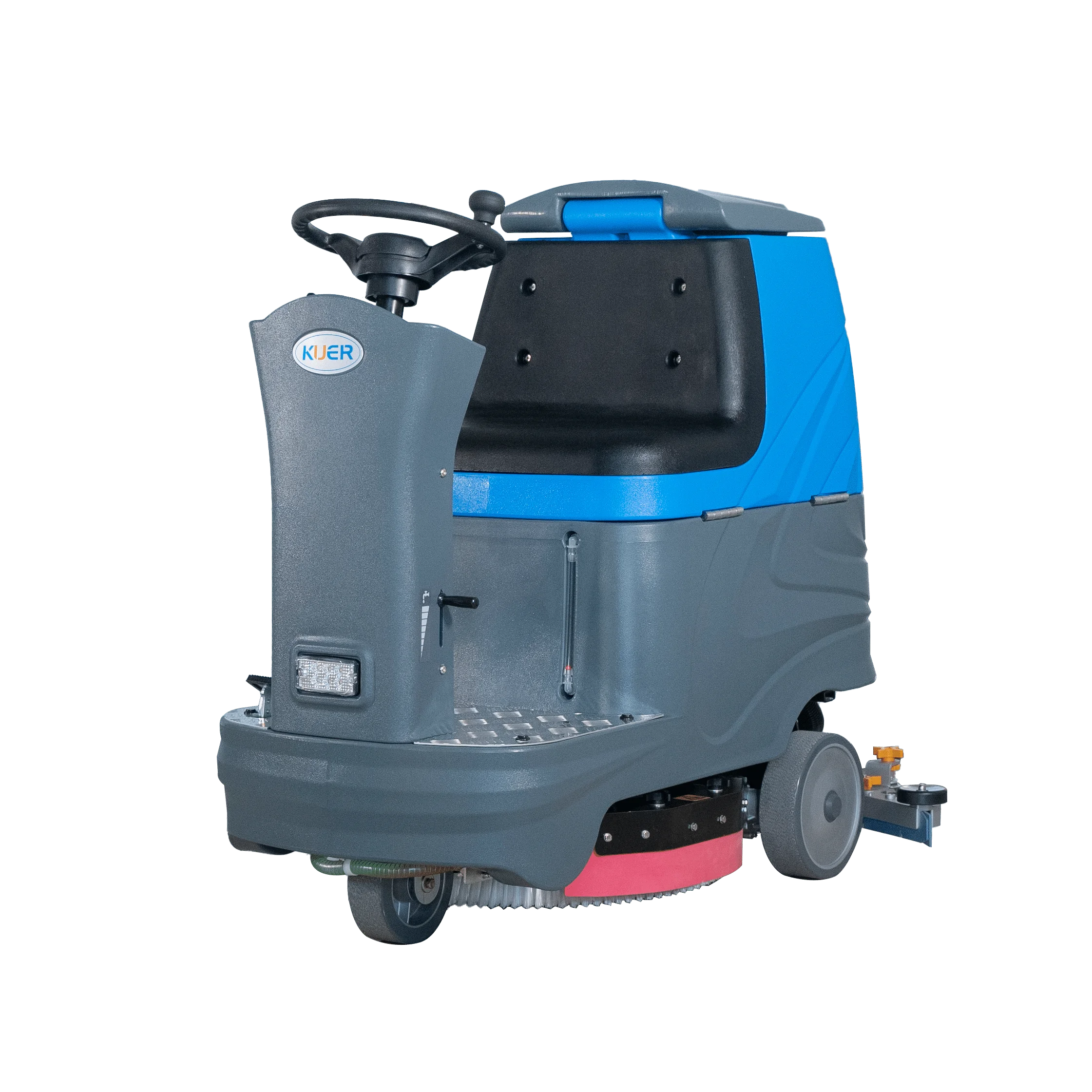 KUER 21″ Single Brush Ride-on Floor Scrubber Machine with Battery | KR-XJ60D 35,520 ft²/hr