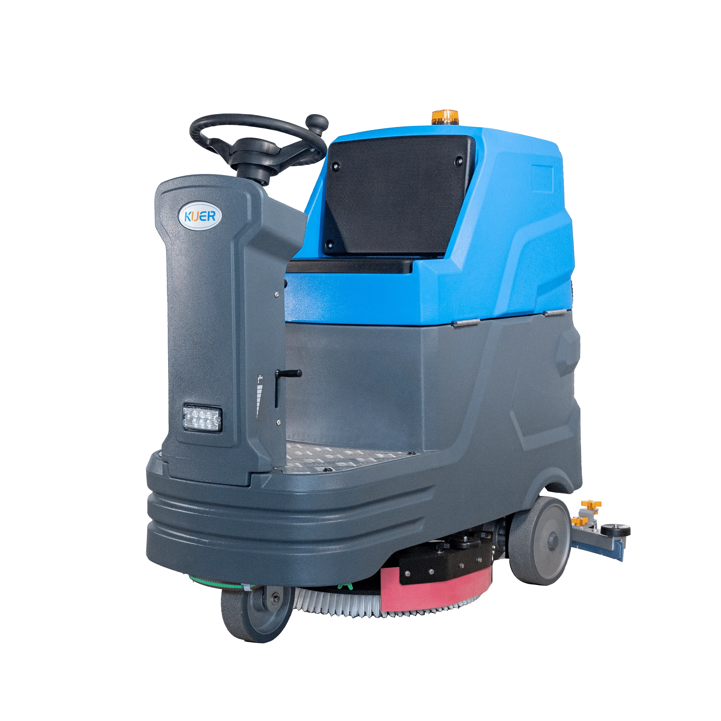 KUER 13″ Dual Disk Brush Ride-on Floor Scrubber Machine with Battery | KR-XJ80S 46,290 ft²/hr