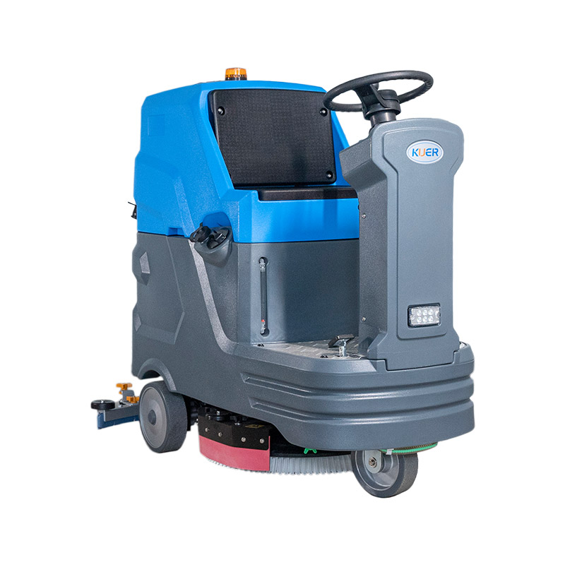 KUER 21″ Single Brush Ride-on Floor Scrubber Machine with Battery | KR-XJ80D 35,520 ft²/hr
