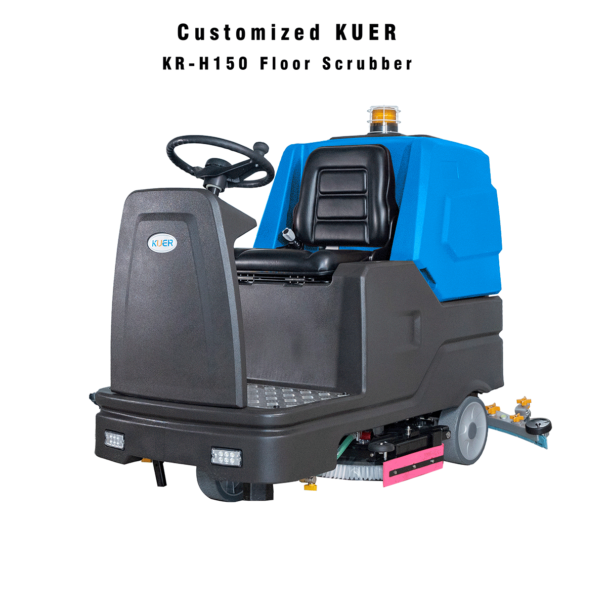 Customized 430mm Double Brush Ride-on Floor Scrubber Machine with Battery