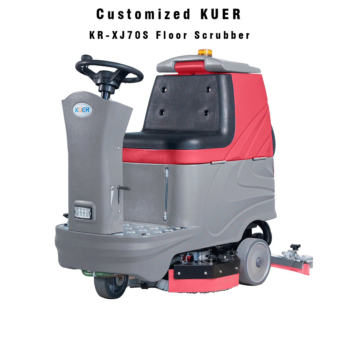 Customized 360mm Double Brush Ride-on Floor Scrubber Machine with Battery