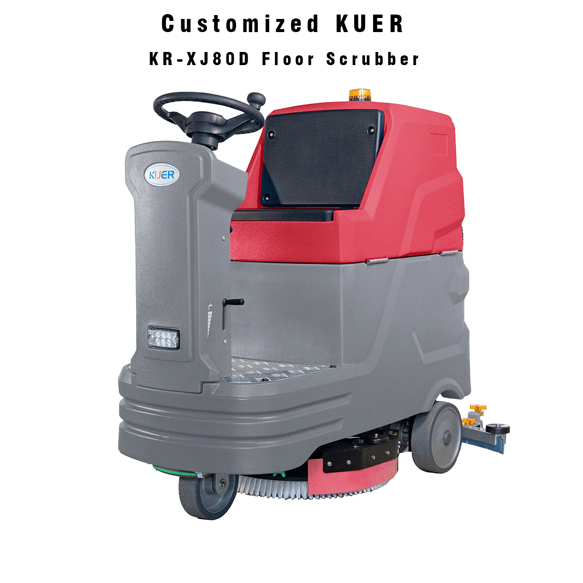 Customized 560mm Single Brush Ride-on Floor Scrubber Machine with Battery
