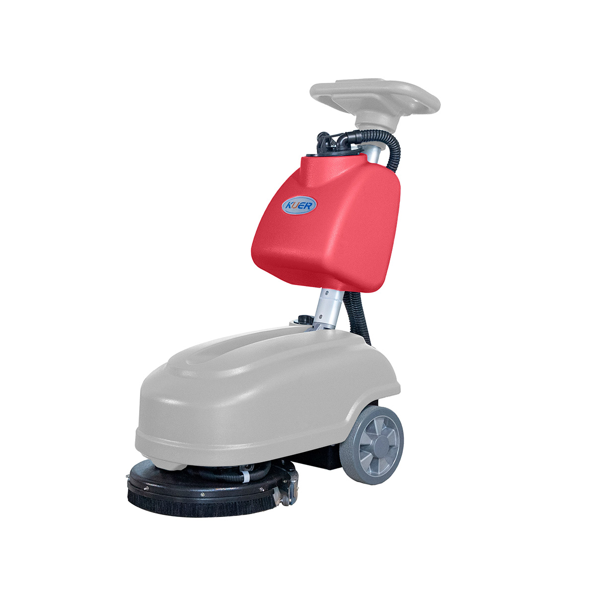 Customized 360mm Single Brush Walk-behind Floor Scrubber Machine with Battery