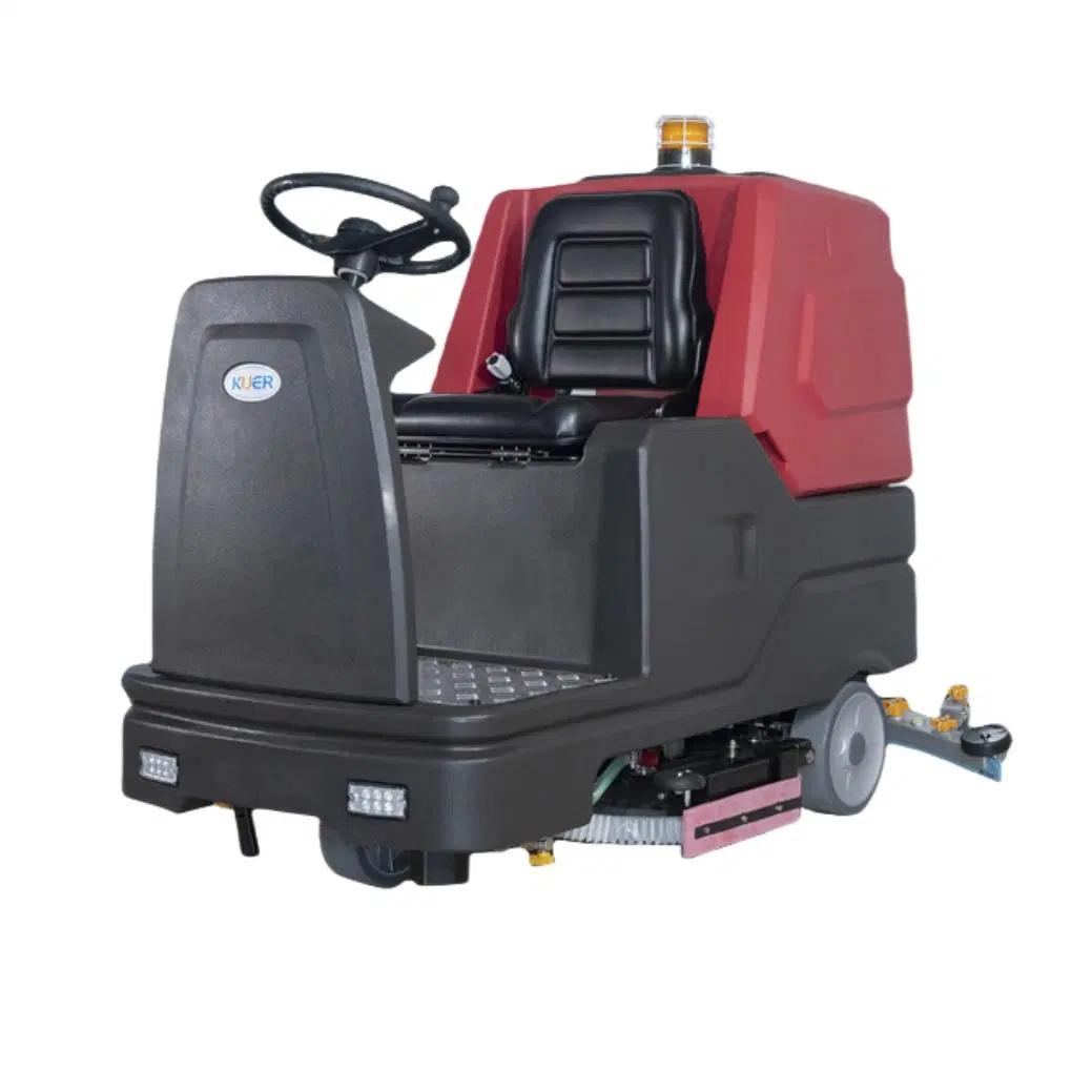 KUER 16" Dual Disk Brush Ride-on Floor Scrubber Machine with Battery | KR-H140 64,585 ft²/h