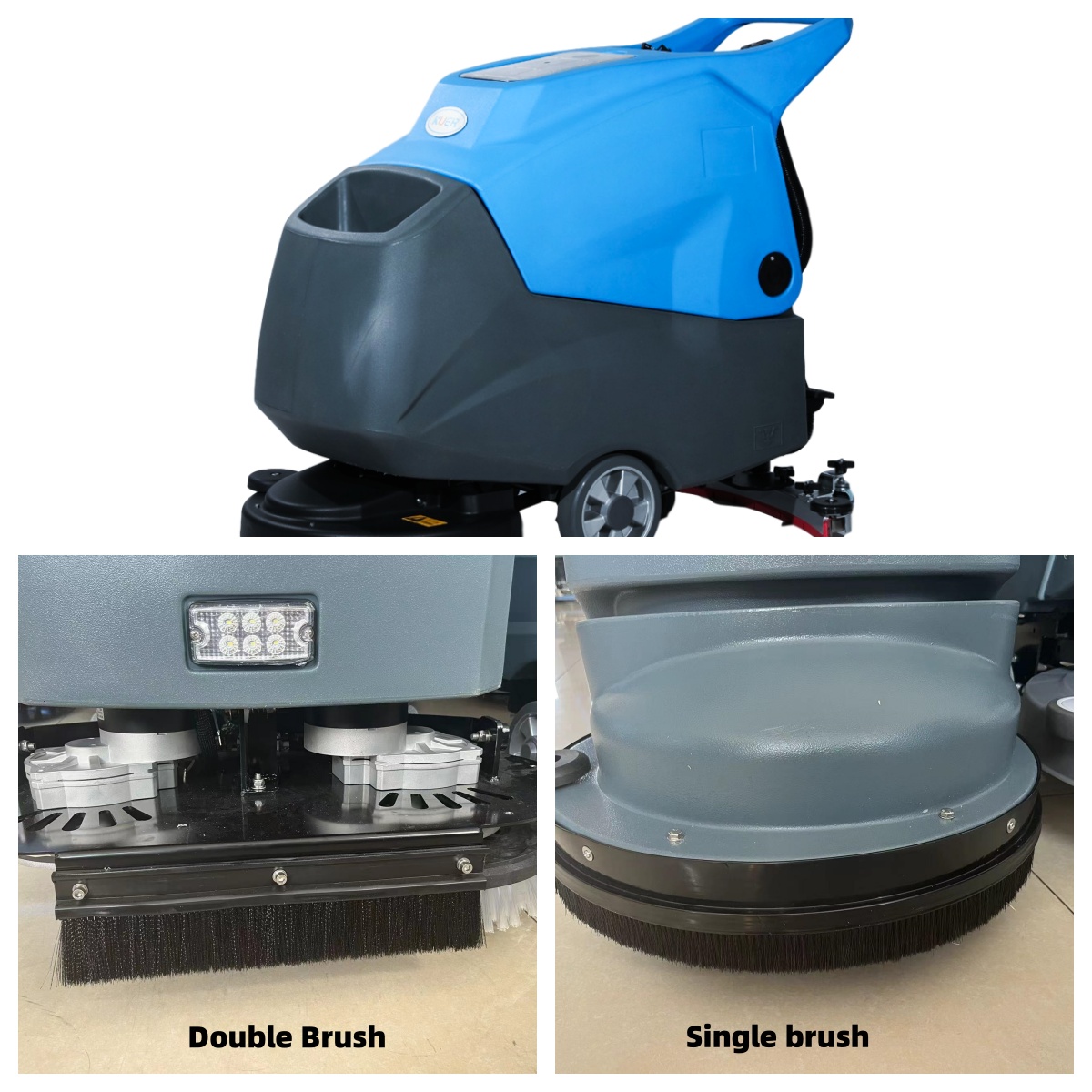 KUER floor scrubbers have their own advantages and disadvantages for single and double brushes, suitable for different cleaning needs.