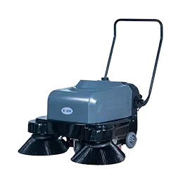 Walk behind floor sweeper