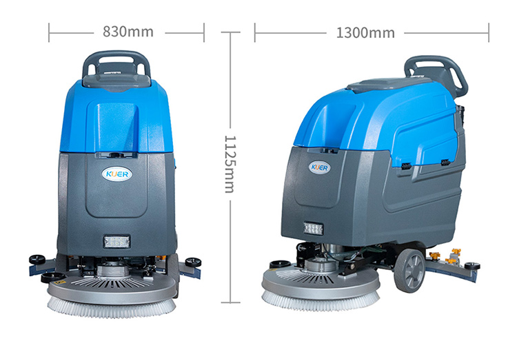 KUER  H65 floor scrubber size
