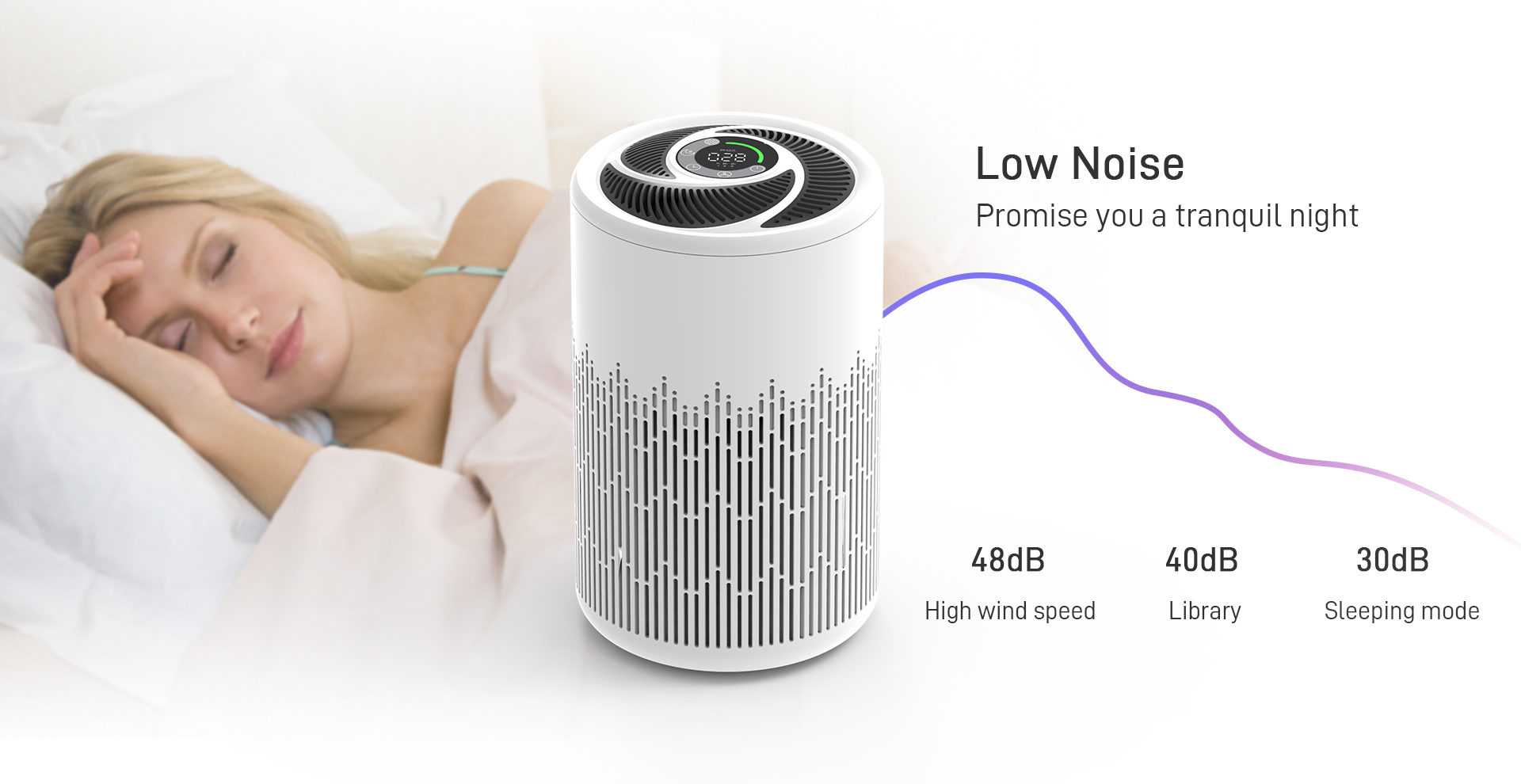 Purificateur d'air en gros pour une utilisation nocturne