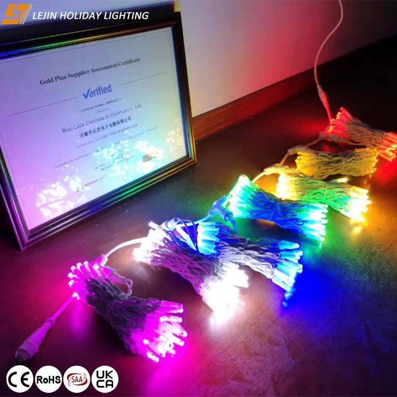 Luz de cortina de fio de borracha LED à prova d'água para luz decorativa de atmosfera festiva