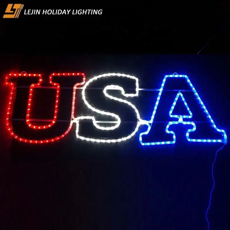 Christmas decoration 2D USA pattern motif lights for indoor and outdoor lighting