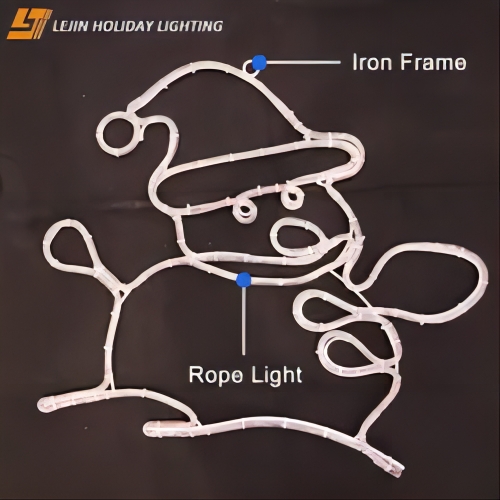 2d snowman modeling lights