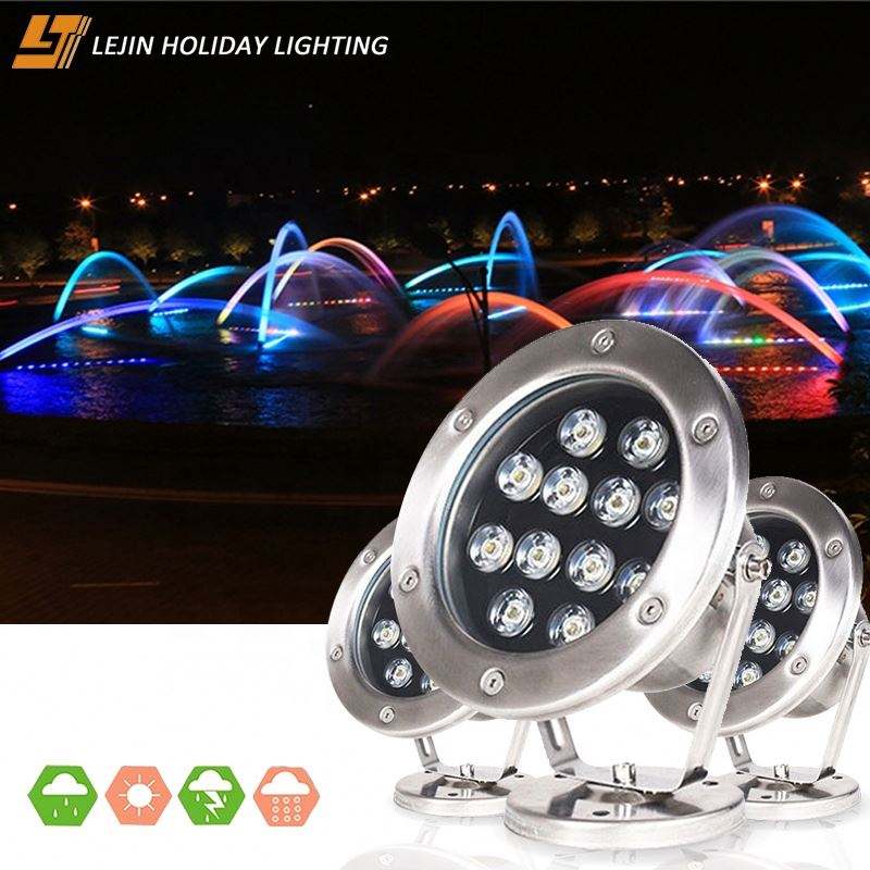 Safe and waterproof IP67/IP68 smart remote control LED swimming pool lights for engineering lighting