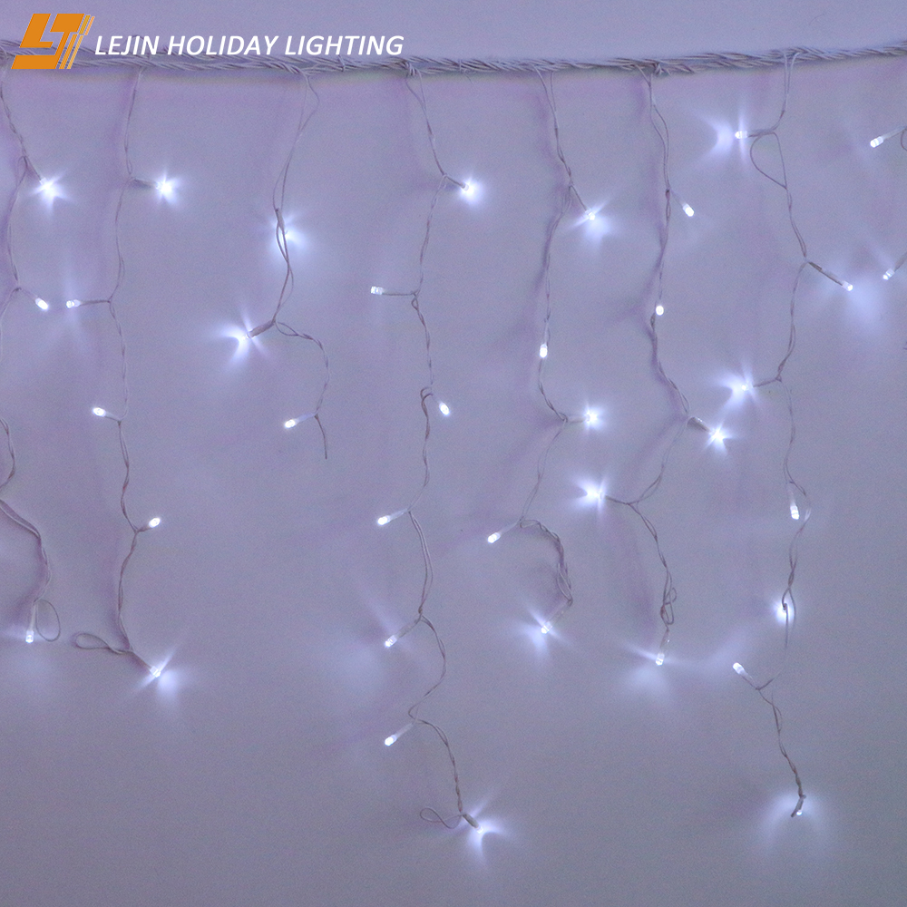 Christmas party lighting led white Fairy icicle string lights for indoor and outdoor decorative lights