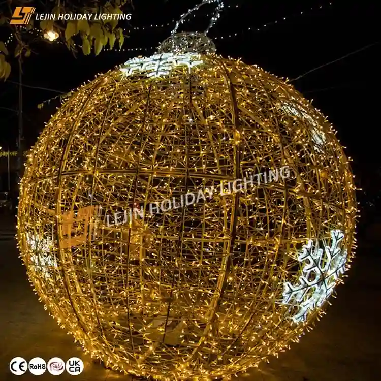 Motivos de luces de cuerda navideñas y festivas, luz para exteriores, bola grande, proveedor de luces con motivos navideños