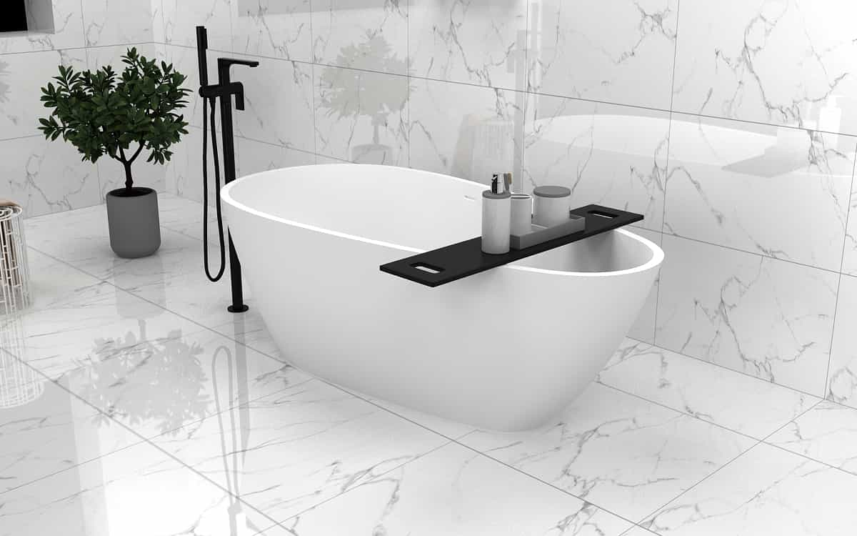 Italian design small freestanding bathtub with solid surface Freestanding bathtub-Egg Shape 1.5m Lilya 2130050