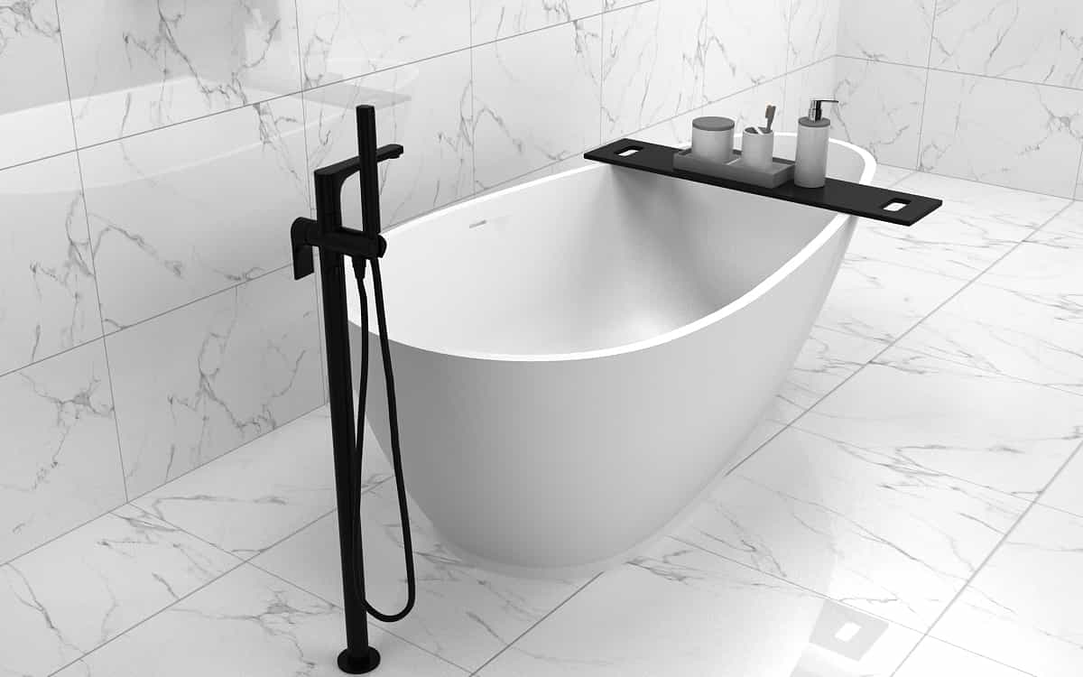 Stone Resin Pedestal Soaking Bathtub Freestanding bathtub-Egg Shape 1.6m Lilya 2130110